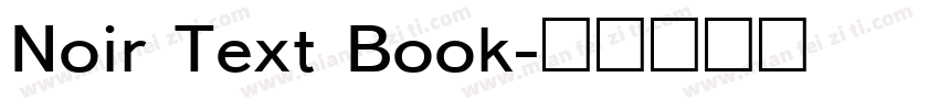 Noir Text Book字体转换